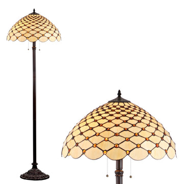 Lee Tiffany Style 62" LED Floor Lamp - JONATHAN Y